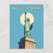 New York City Retro Statue of Liberty ポストカード (正面)