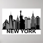 New York city silhouette ポスター (正面)