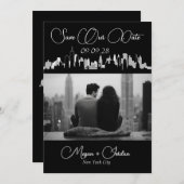 New York City Skyline日付の保存 セーブザデート (正面/裏面)