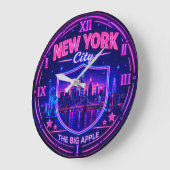 New York City Skyline  ラージ壁時計 (傾斜)