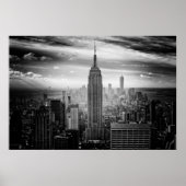 New York City skyline black and white ポスター (正面)