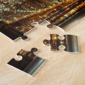 New york city skyline brooklyn bridge ジグソーパズル (側面)