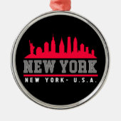 New York City Skyline City メタルオーナメント (正面)