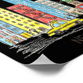 New York City Skyline Illustration Urban Kids Art  ポスター (角)