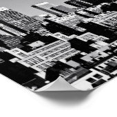 New York City Skyline in Black and White ポスター (角)