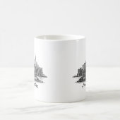 New York City Skyline Line Art Illustration コーヒーマグカップ (中央)