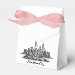 New York City Skyline Line Art Illustration フェイバーボックス