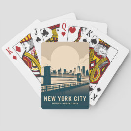 New York City Skyline Minimalist Art Vintage River トランプ