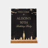 New York City Skyline Party  アクリルサイン (正面)