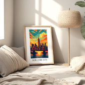 New York City Skyline Poster ポスター