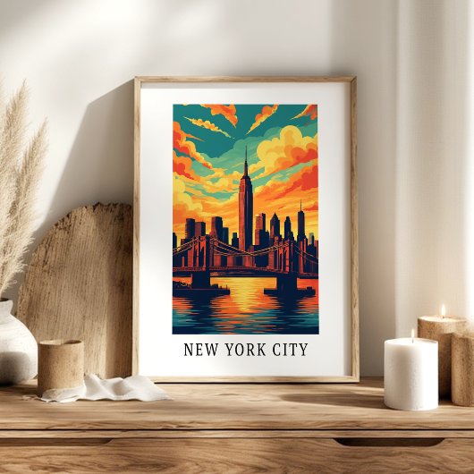 New York City Skyline Poster ポスター
