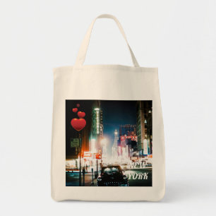 NEW YORK CITY TIMES SQUARE 1950年代のネオンナイトフォト トートバッグ