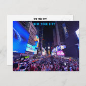 New York City - Times Square at Night ポストカード (正面/裏面)