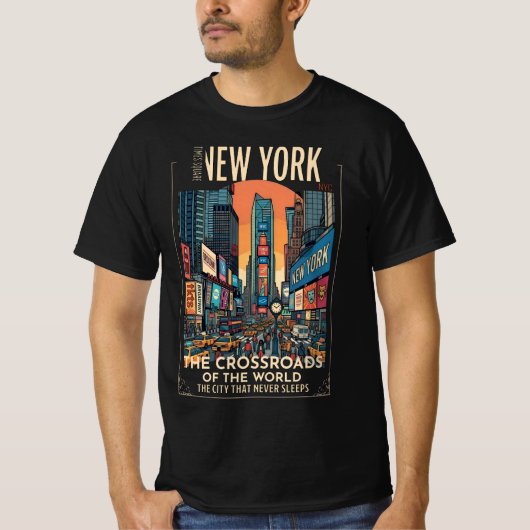 New York City  - Times Square  Tシャツ (正面)