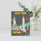 New York City Travel Iconic NYC Landmarks ポストカード (スタンド正面)
