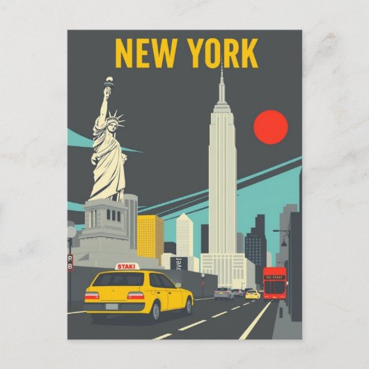 New York City Travel Iconic NYC Landmarks ポストカード (正面)