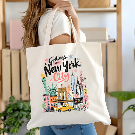 New York City Travel Tote NYC Art トートバッグ