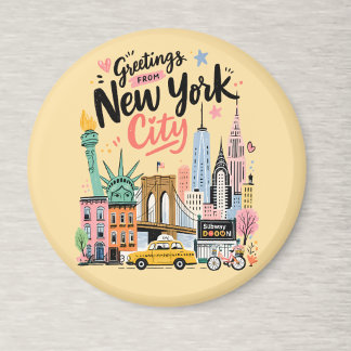 New York City Travel Tote NYC Art マグネット