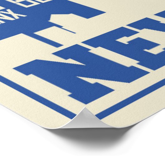 New York City Typography Poster ポスター (角)