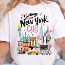 New York City Vintage NYC Skyline