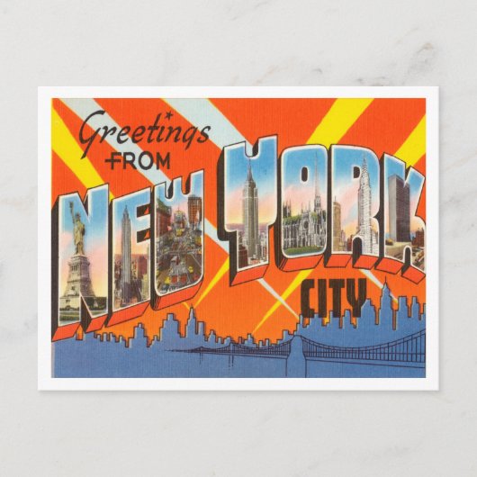New York City Vintage Travelの挨拶 ポストカード (正面)