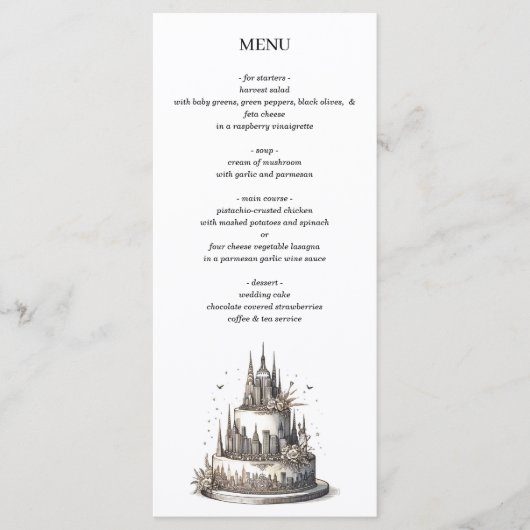 New York City Wedding Cake メニュー (正面)