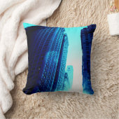 New-York Color – Blue Building クッション (ブランケット)