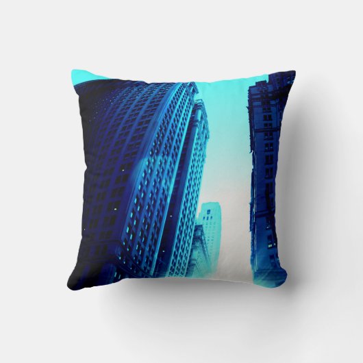 New-York Color – Blue Building クッション (裏面)