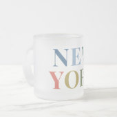 New York Colorful Text    フロストグラスマグカップ (正面左)