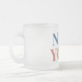 New York Colorful Text    フロストグラスマグカップ (左)