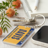 New York Empire State License Plate Art Custom キーホルダー (正面右)