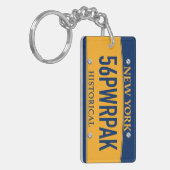 New York Empire State License Plate Art Custom キーホルダー (正面左)