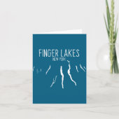 New York Finger Lakes Map Design  カード (正面)