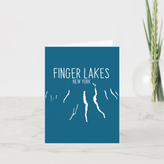 New York Finger Lakes Map Design  カード (正面)