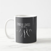 New York Finger Lakes Map Design  コーヒーマグカップ (左)