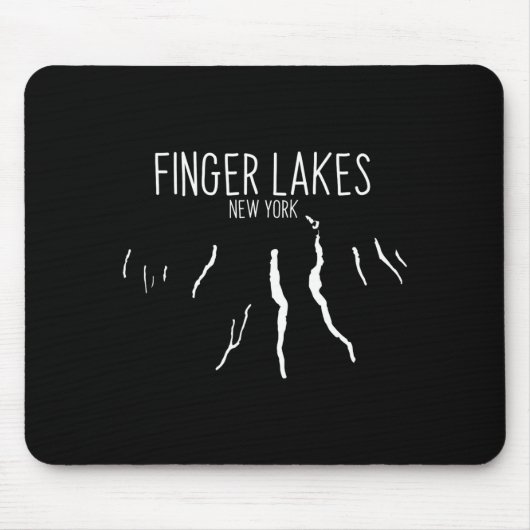 New York Finger Lakes Map Design _1  マウスパッド (正面)