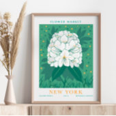 New York Flower Market Botanical ポスター
