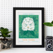 New York Flower Market Botanical ポスター