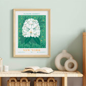 New York Flower Market Botanical ポスター