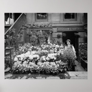New York Flower Shop, 1895. Vintage Photo ポスター