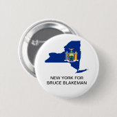 NEW YORK FOR BRUCE BLAKEMAN GOVERNOR BUTTON 缶バッジ (正面&裏面)