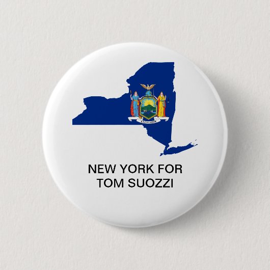 NEW YORK FOR TOM SUOZZI GOVERNORボタン 缶バッジ (正面)