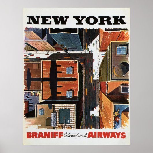 NEW YORK From The Top Viewヴィンテージ航空会社 ポスター (正面)