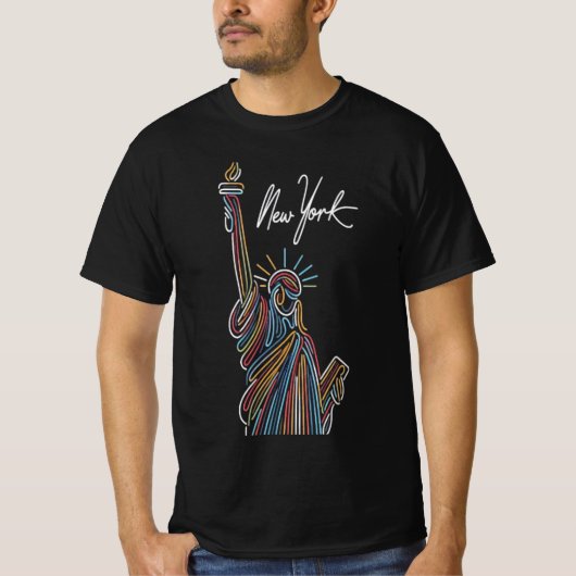 New York Glow:自由 Tシャツ (正面)
