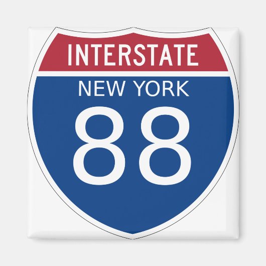 New York Interstate Sign マグネット (正面)