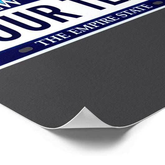 New York License Plate _1  ポスター (角)