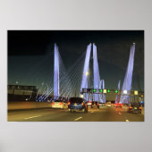 New York Lighted Bridge Poster ポスター (正面)