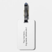 New York London Paris – カスタマイズ可能タイポグラフィ ラゲッジタグ (裏面縦)