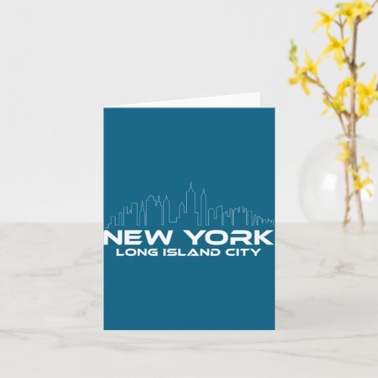 New York Long Island City _1 カード (黄色い花)