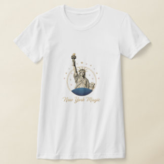 New York Magic T-Shirt - Elegant Statue of Liberty Tシャツ